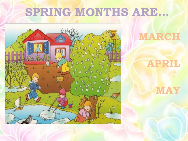 Проект на тему времена года 3 класс. Spring months. Spring месяцы. Презентация на тему времена года. Spring March April May.