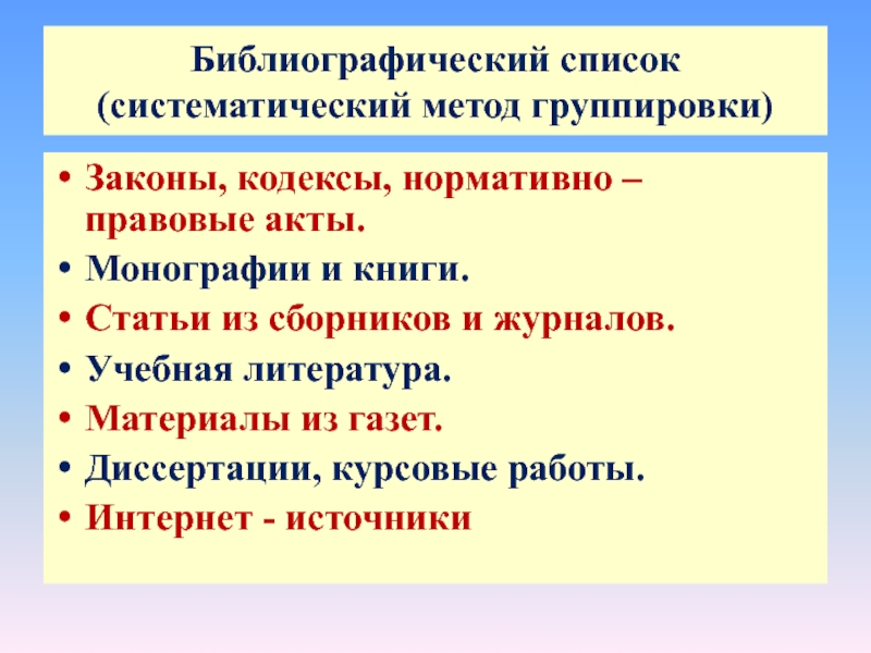 Индивидуальный проект библиографический список