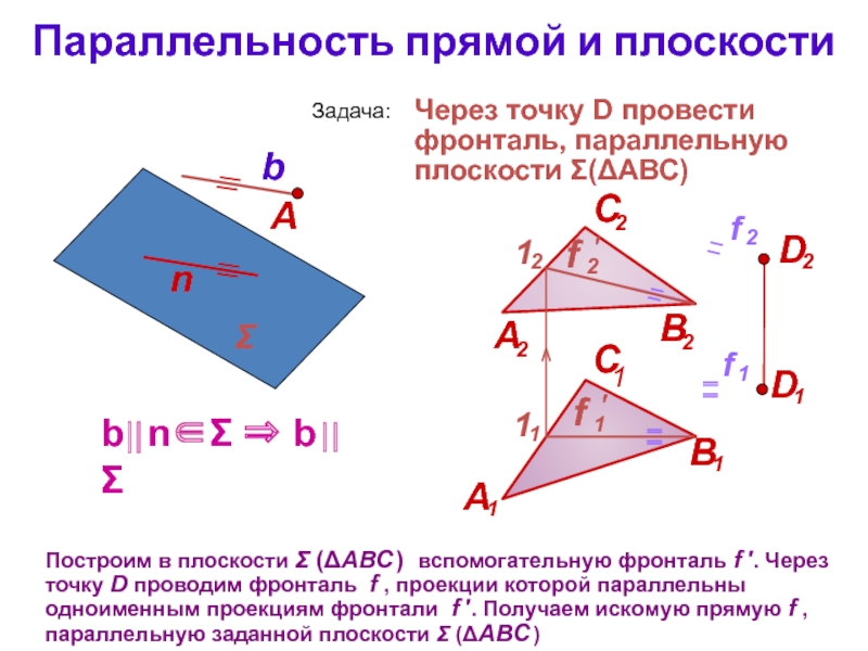 Сечение двух плоскостей