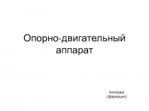 Опорно-двигательный аппарат