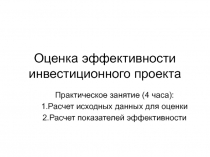 Оценка эффективности инвестиционного проекта