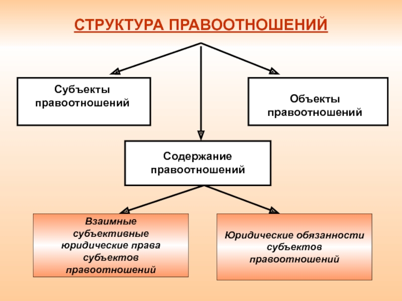 Структура правоотношений схема