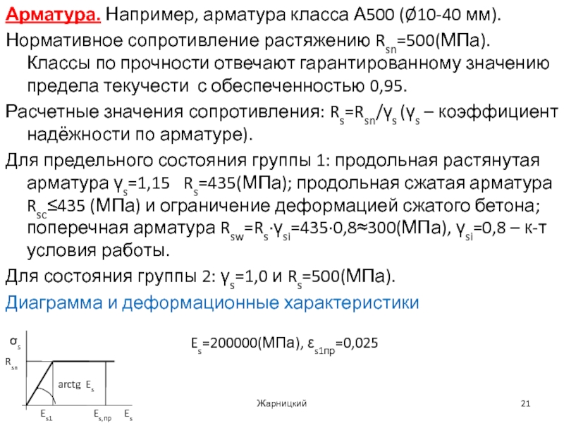 Сопротивление арматуры