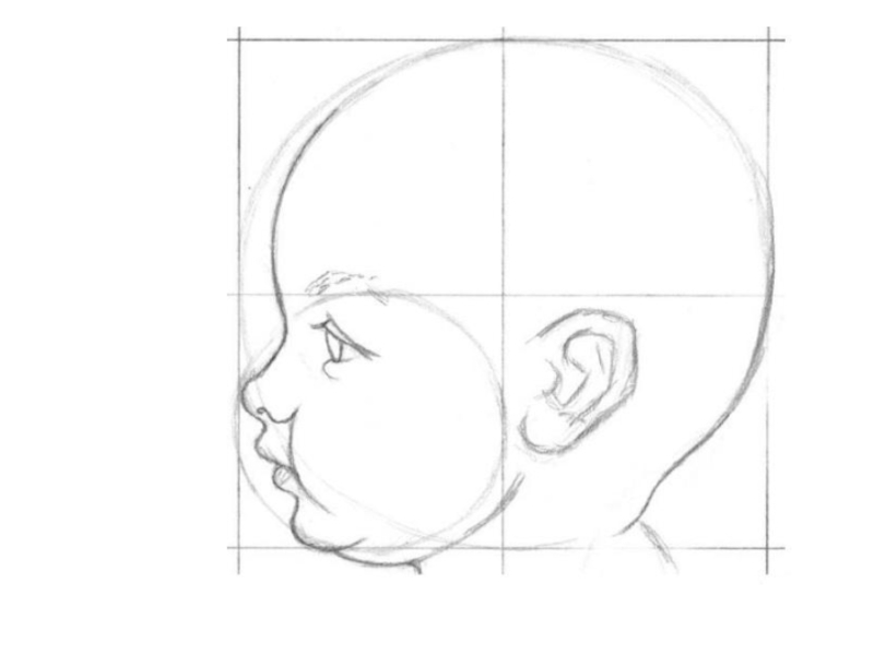 Нарисовать ребенка карандашом лицо