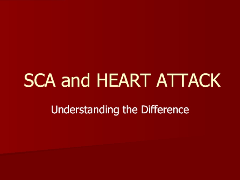 Презентация SCA and HEART ATTACK