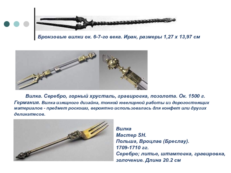 Презентация история возникновения вилки