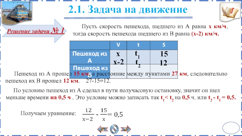 Скорость пешехода часа прошел