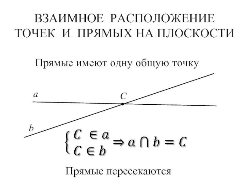 Взаимные точки. Как расположить точки прямых на плоскости математика. Расположение точек и прямых на плоскости презентация по геометрии 7.