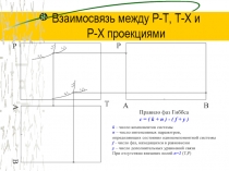 Взаимосвязь между Р-Т, Т-Х и P-Х проекциями