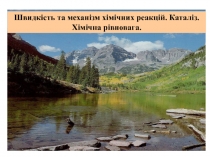 Швидкість та механізм хімічних реакцій. Каталіз. Хімічна рівновага