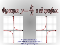 Функция у=к/х и её график