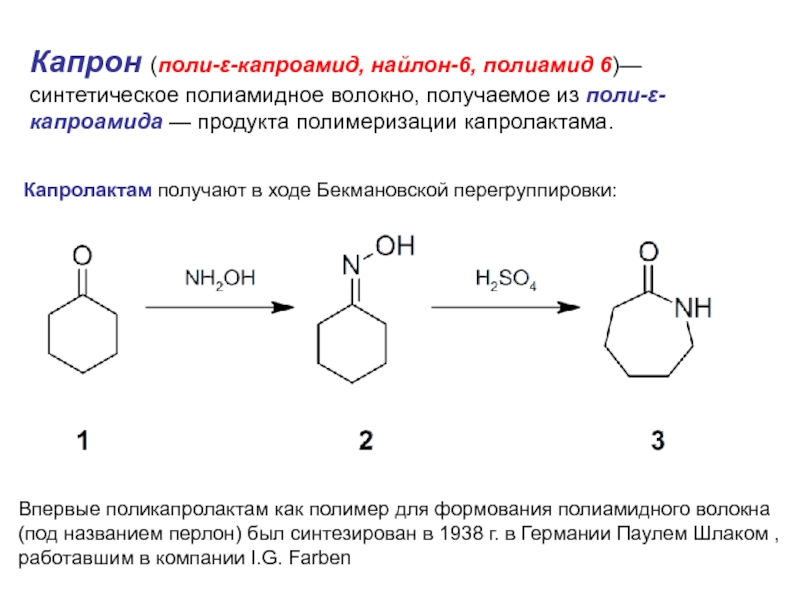 Схема получения капрона