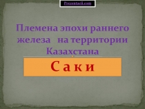 Племена эпохи раннего железа на территории Казахстана. Саки