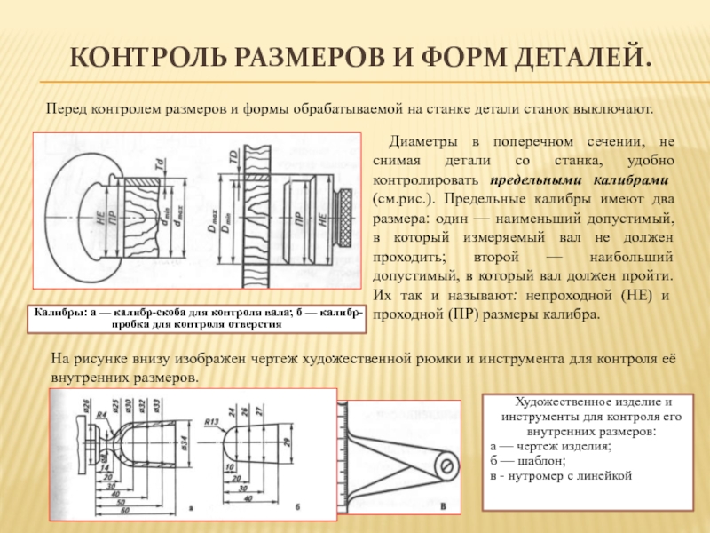 Калибром пробкой представленным на рисунке контролируется наибольший предельный размер отверстия