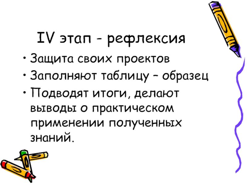 Подведем итоги и сделаем выводы история 5. Рефлексивный этап проекта. Рефлексия защиты проекта. Четвертый этап.