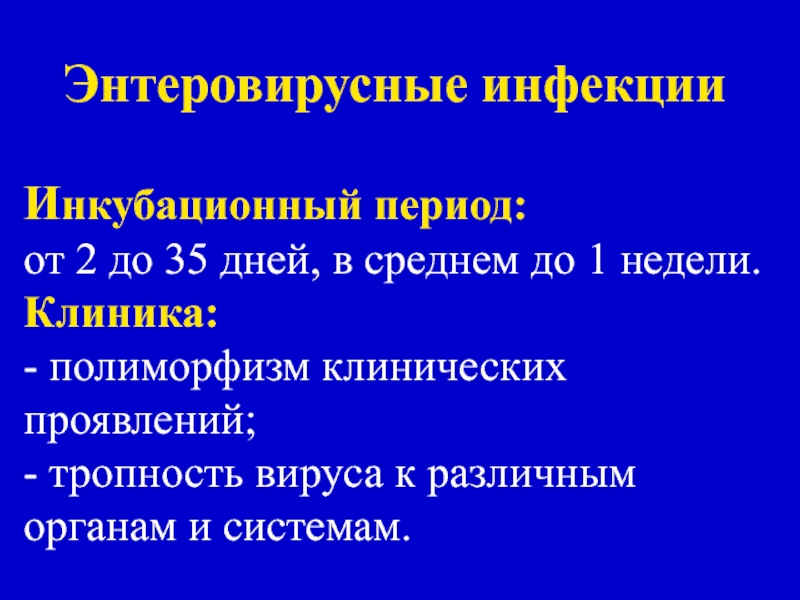 Энтеровирус инкубационный