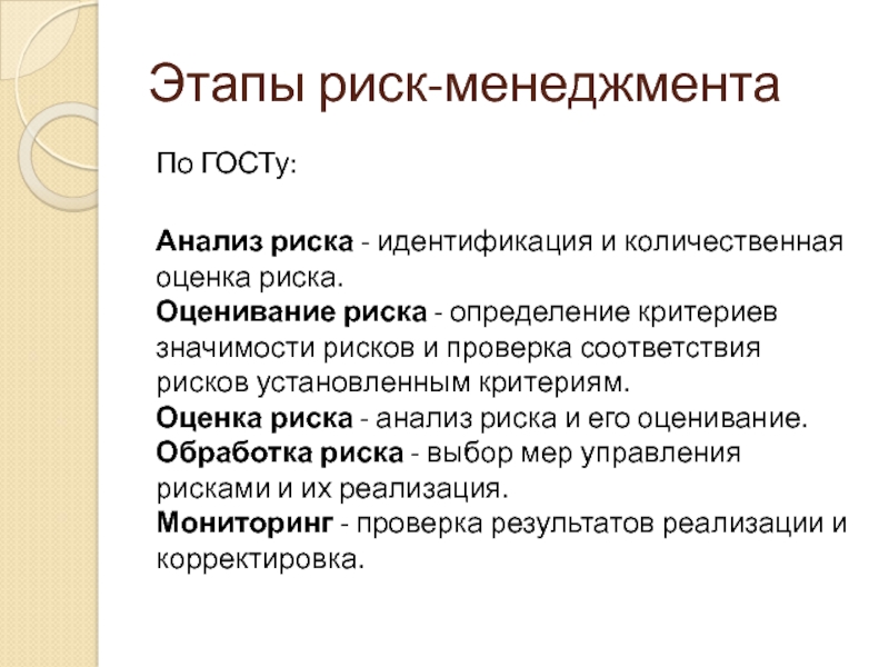 Риск определяет. Критерии оценки риска. Этапы исследования риска. Этапы менеджмента риска. Этапы идентификации риска.