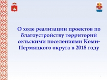 О ходе реализации проектов по благоустройству территорий сельскими поселениями