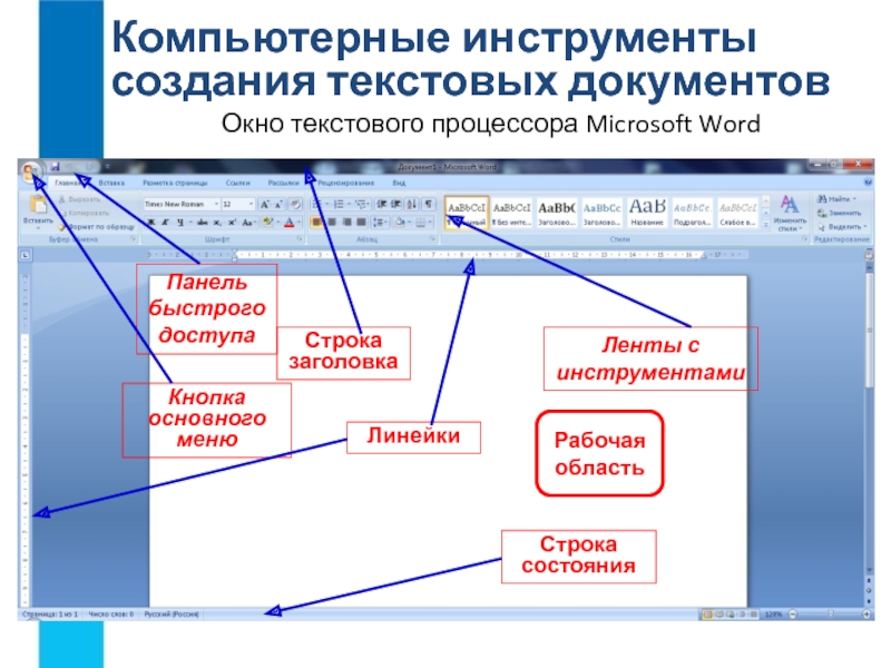 Назовите особенности настройки текстового процессора ms word 2007