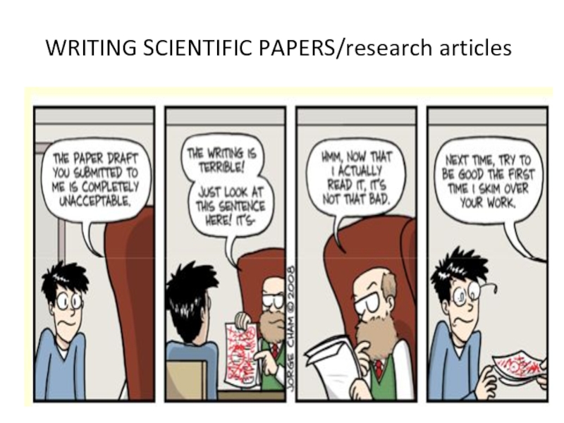 WRITING SCIENTIFIC PAPERS / research articles