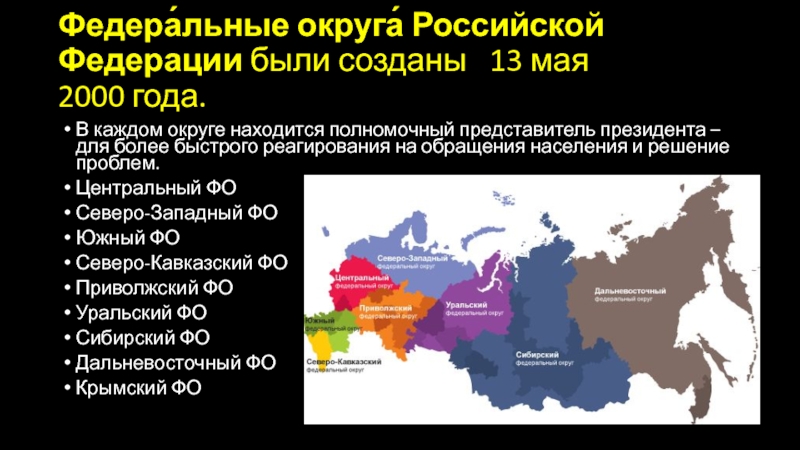 Развитие федерального округа. Карта России федеральные округа 2020. Федеральные округа РФ на карте 2020. Федеральные округа в 2000 году. Федеральные округа России и их субъекты.