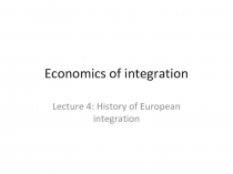 Economics of integration