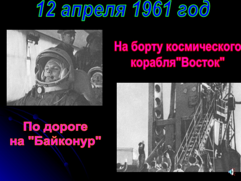 12 апреля 1961 годНа борту космического корабля
