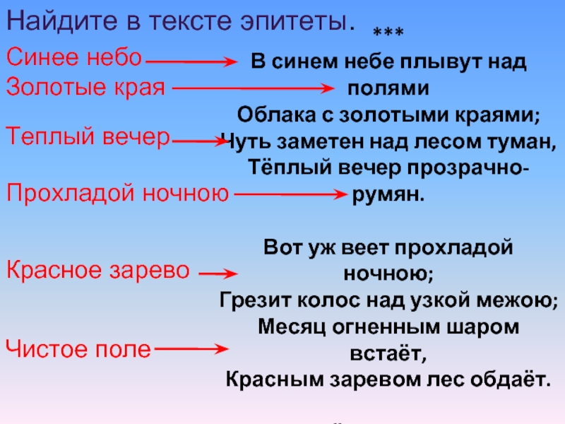 Словосочетание ясная