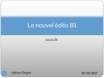 Le nouvel édito B1