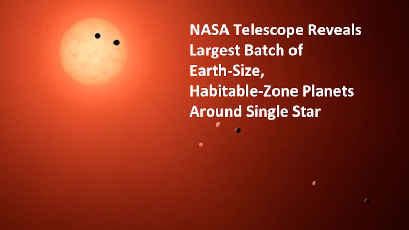 NASA Telescope Reveals Largest Batch of Earth-Size, Habitable-Zone Planets