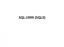 SQL:1999 (SQL3)
