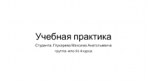 Учебная практика
