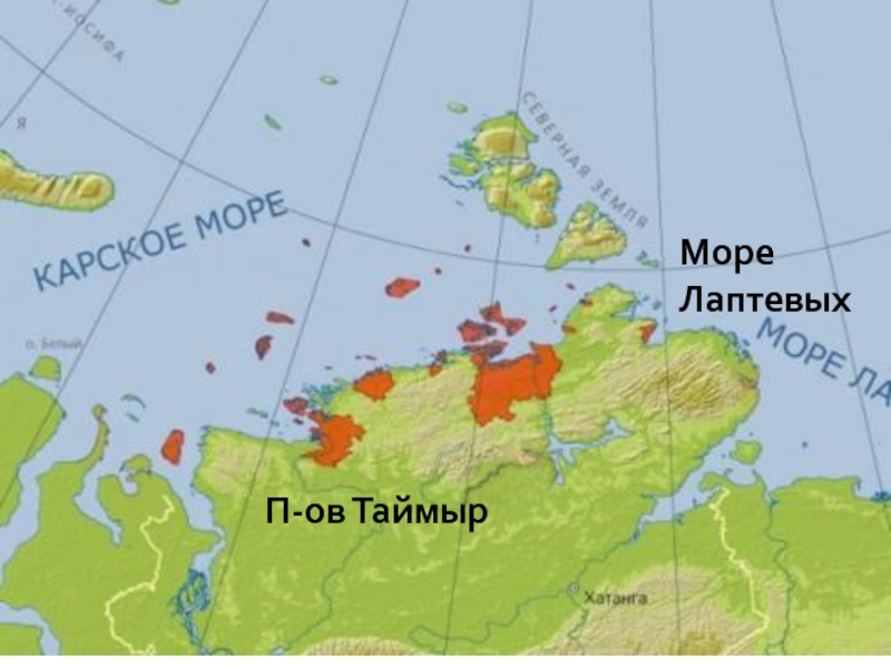 Таймырский полуостров карта