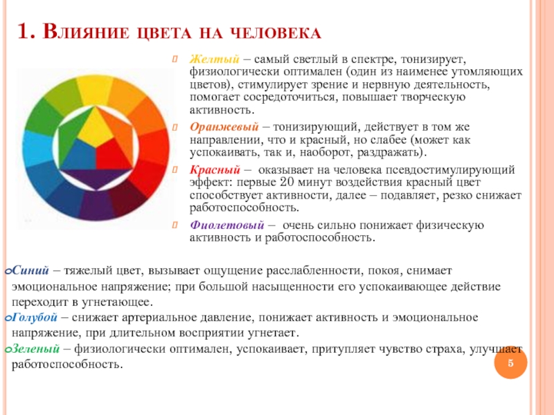 Исследовательский проект на тему влияние цвета на настроение человека