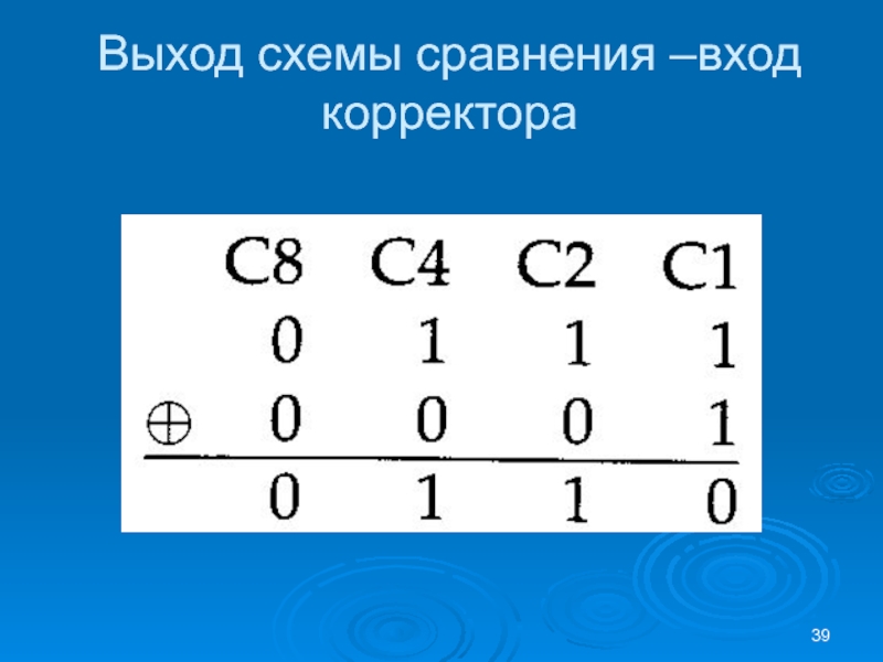 Выход схемы сравнения –вход корректора