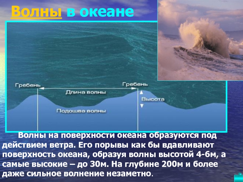 Какая вода в океанах почему. Высота волн в океане. Как возникают волны. Вымосота ВОЛДН В океане. Как образуются волны на море.