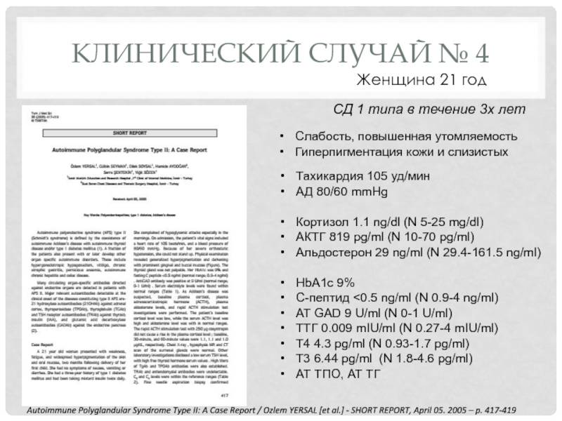 Аутоиммунные полигландулярные синдромы презентация