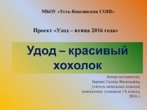 Удод – красивый   хохолок 1 класс