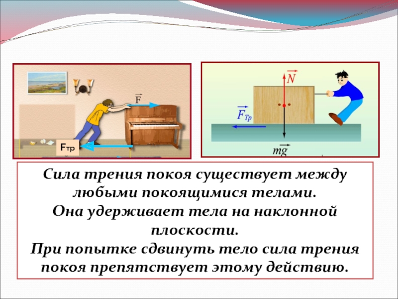 Мальчик пытается сдвинуть санки с грузом на горизонтальной поверхности изобразите на данном рисунке