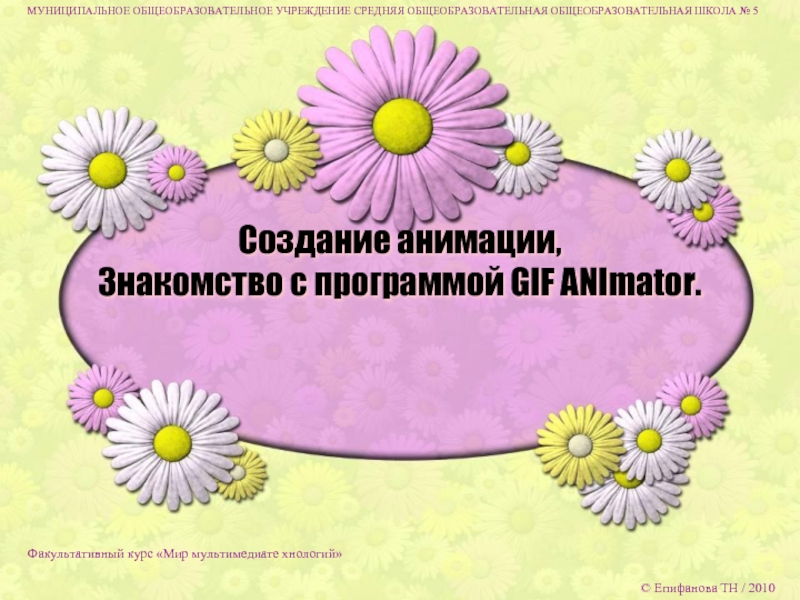 Создание анимации, Знакомство с программой GIF ANImator