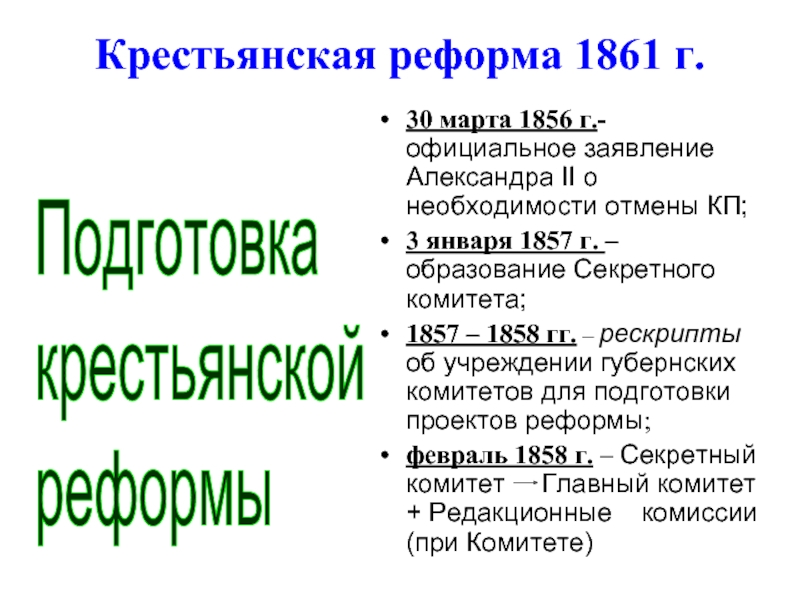Результаты крестьянской реформы 1861 года