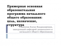 Примерная основная образовательная программа начального общего образования:
