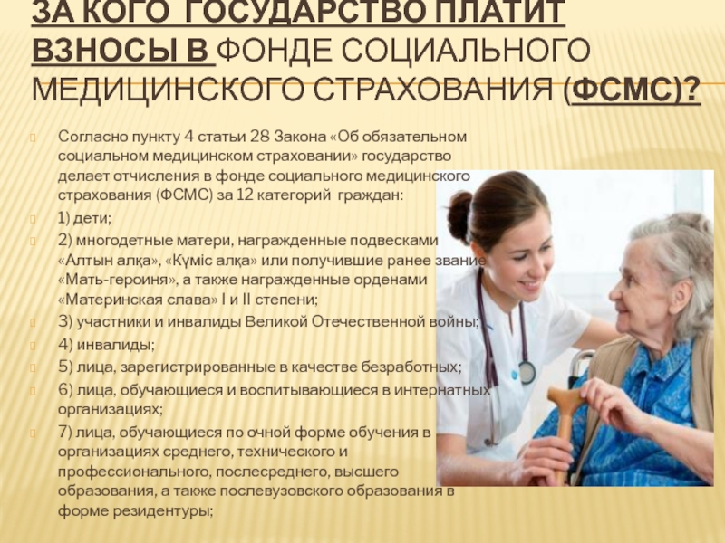 Фонд медицинского страхования презентация