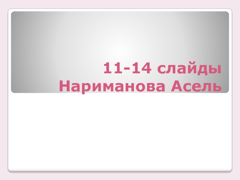 Презентация 11-14 слайды Нариманова Асель