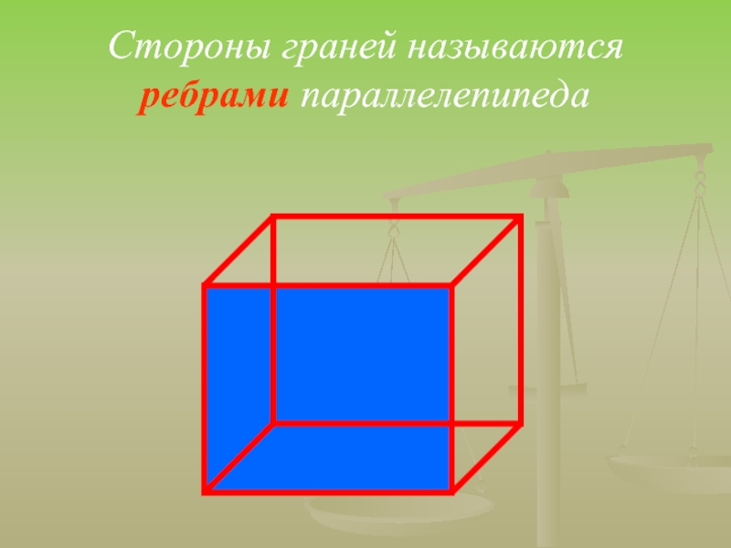 Параллелепипед рисунок грани ребра вершины