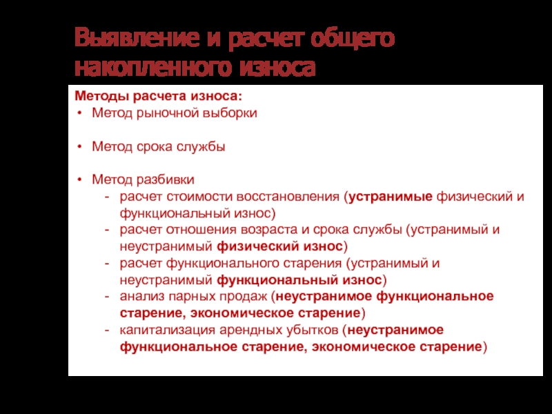 Срок метод. Методы расчета выборки. Методы расчета износа. Метод рыночной выборки. Метод рыночной выборки износ.