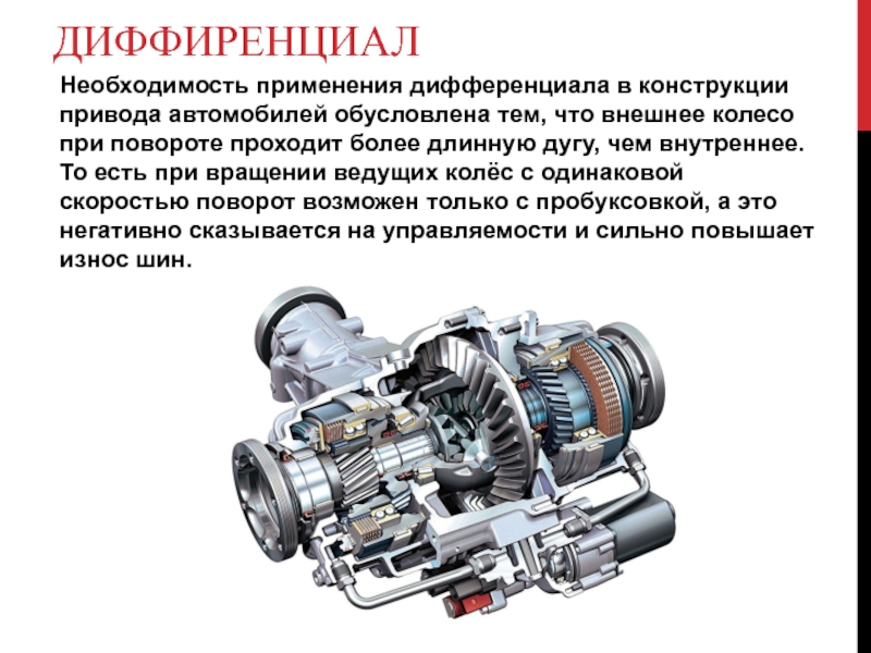 Трансмиссия переднеприводного автомобиля презентация