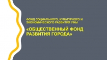 Фонд социального, культурного и экономического развития Уфы Общественный фонд