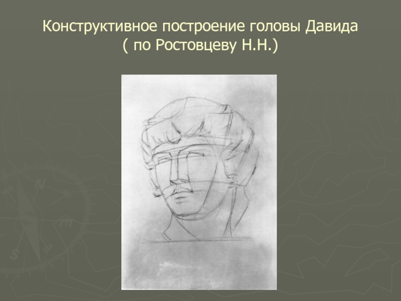 Изображение человека в пространстве. Рисование головы человека. Автор: Ростовцев н.н.. Этапы построения головы. Построение головы человека в пространстве. Голова тональное построение.