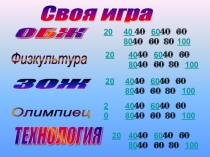 Интеллектуальная игра для 7-8 классов